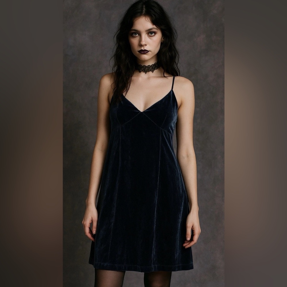 GAP Velvet Babydoll Dress NWT Sz 6 Y2K Coquette Fairy Whimsigoth Festival